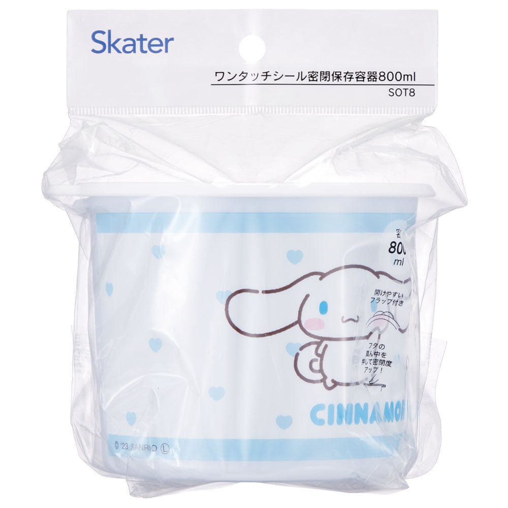 Skater Sanrio Cinnamoroll Airtight Storage Container 800ml - Twinkle Glory