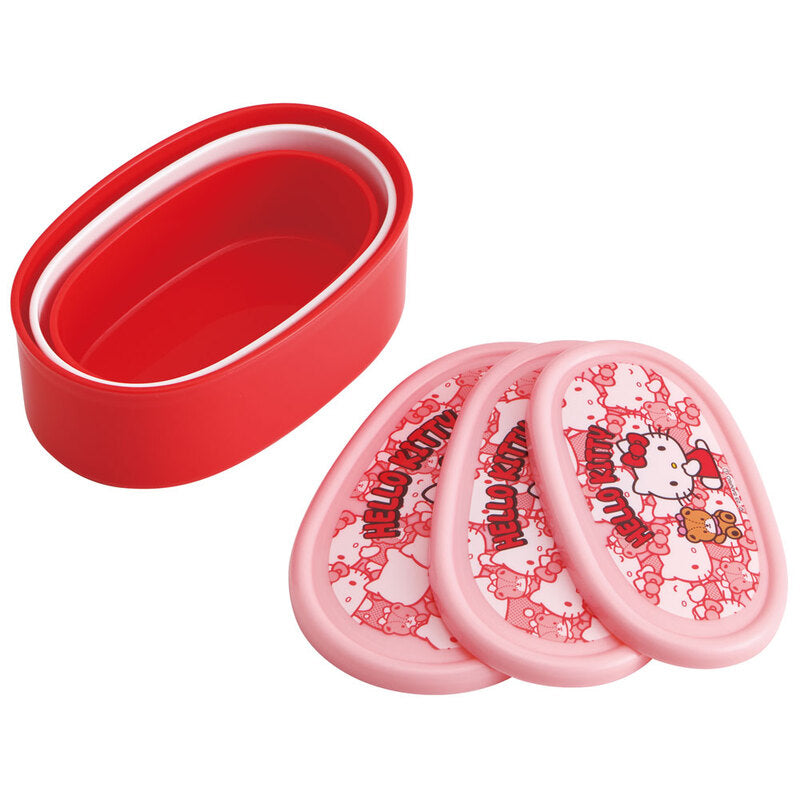 Skater Sanrio Hello Kitty Sealed Kids Container 3pc Set