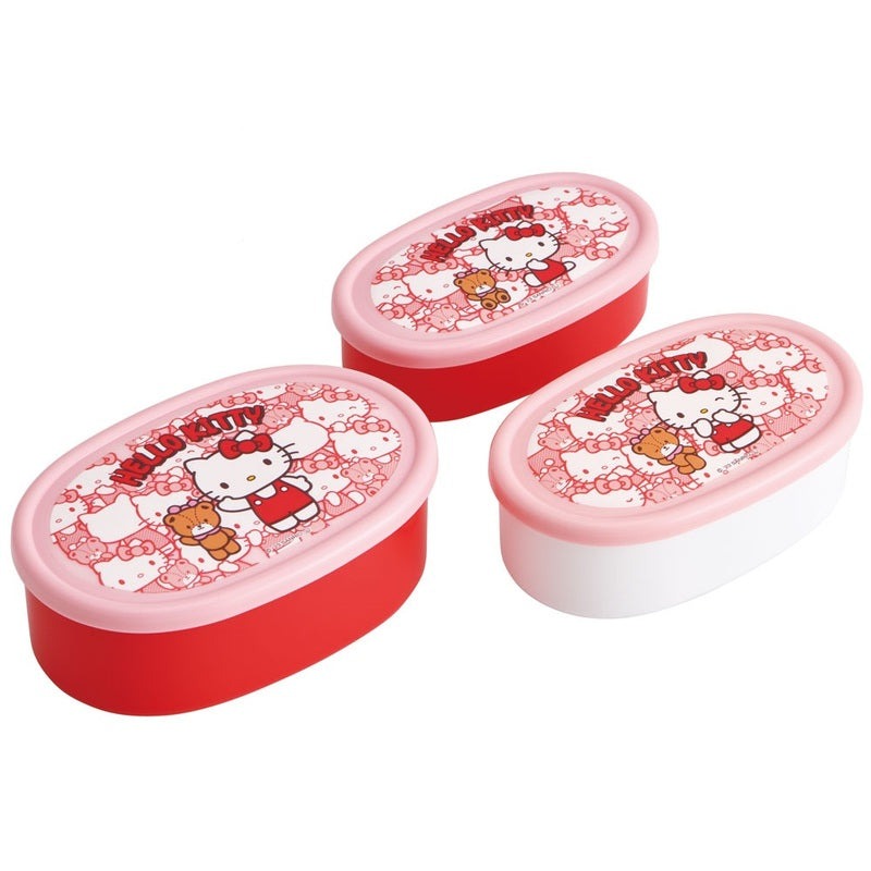 Skater Sanrio Hello Kitty Sealed Kids Container 3pc Set