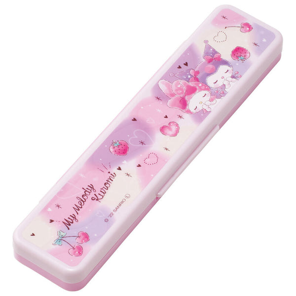 Skater Sanrio Kuromi x My Melody Chopstick and Spoon Set