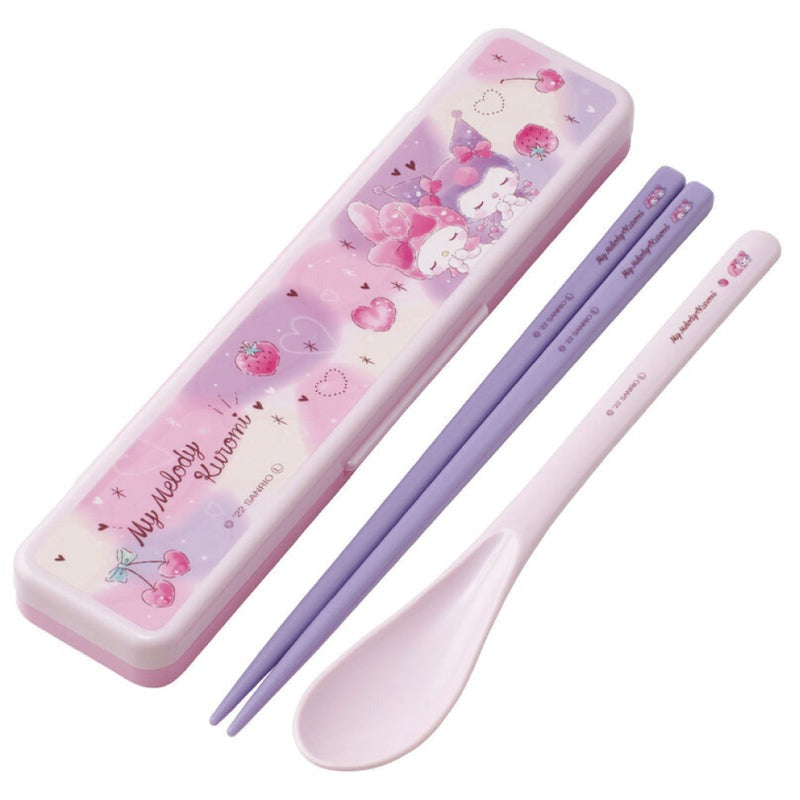 Skater Sanrio Kuromi x My Melody Chopstick and Spoon Set – Twinkle Glory