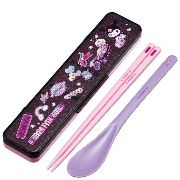 Skater Sanrio Kuromifytheworld Chopstick and Spoon Set - Twinkle Glory