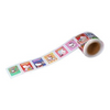 Twinkle Glory Sanrio Hello Kitty 50th Anniversary pink masking sticker roll featuring vintage newspaper cover designs