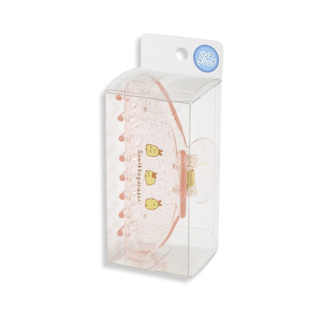 Sumikko Gurashi Ebifurai no Shippo Pink Glitter Clear Hair Claw Clip - Twinkle Glory