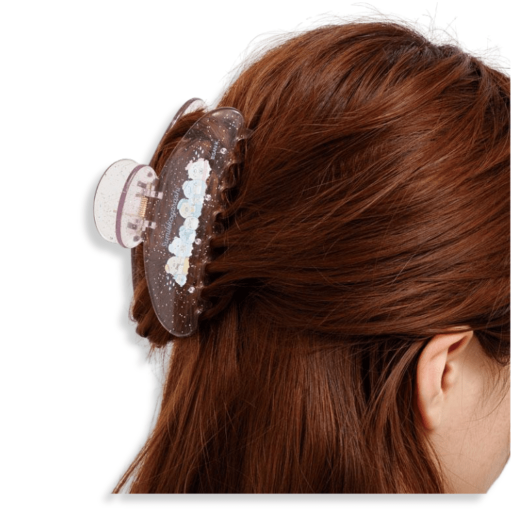 Sumikko Gurashi Ebifurai no Shippo Pink Glitter Clear Hair Claw Clip - Twinkle Glory