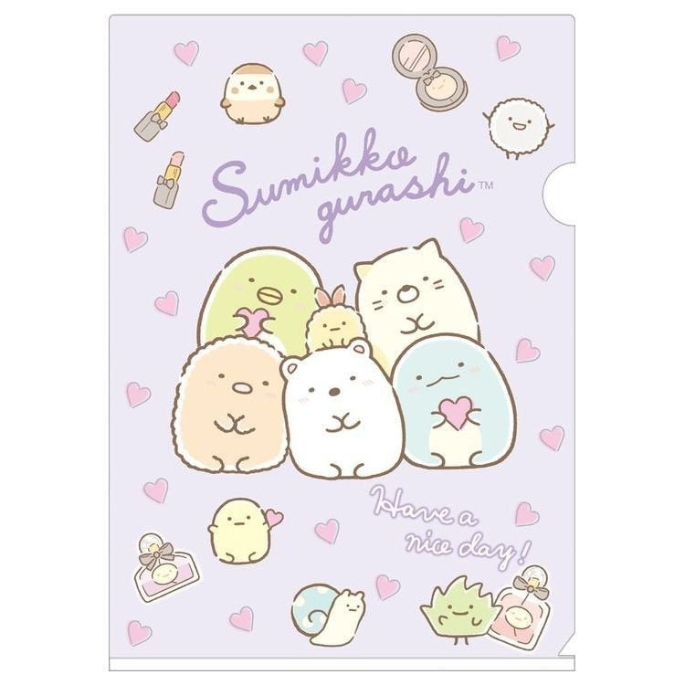 Sumikko Gurashi Heart Pattern A4 Plastic Document Holder