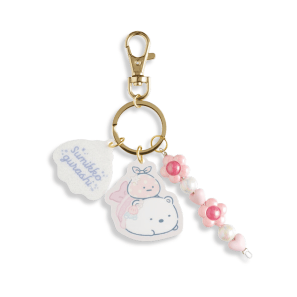 Sumikko Gurashi Shirokuma & Furoshiki 3 Charm Acrylic Keychain - Twinkle Glory