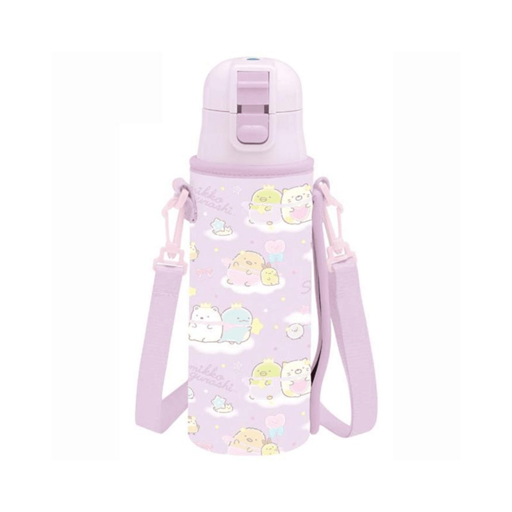 Sumikko Gurashi Stainless Bottle With Pouch Shoulder Strap 470ml - Twinkle Glory