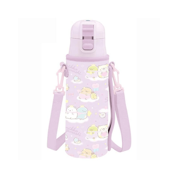 Sumikko Gurashi Stainless Bottle With Pouch Shoulder Strap 470ml - Twinkle Glory