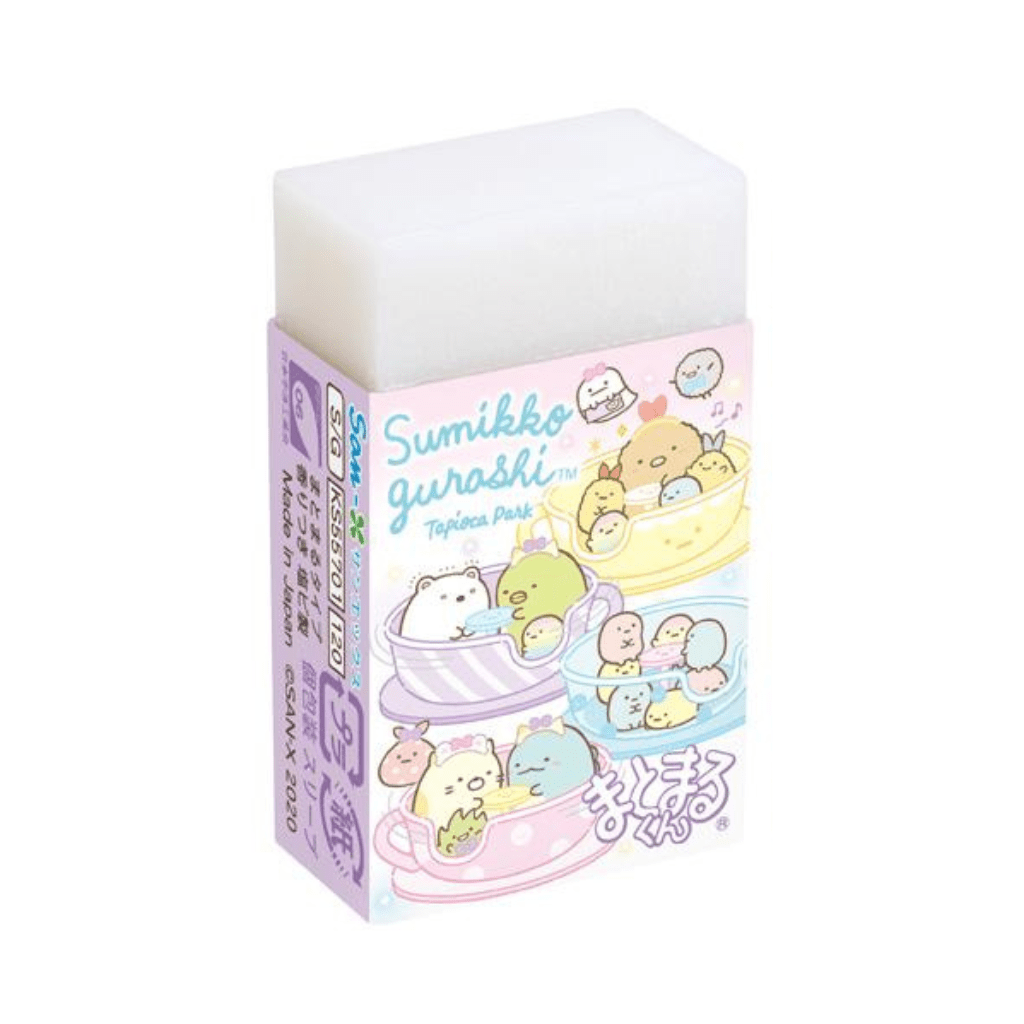 Sumikko Gurashi Tapioka Park Strawberry Scent 2 Pattern Set Eraser (Random Pick) - Twinkle Glory