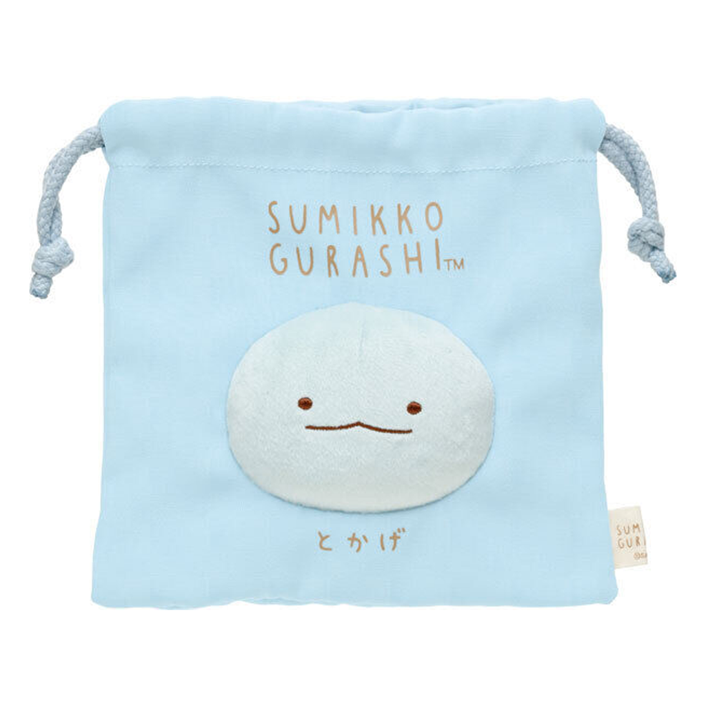 Sumikko Gurashi Tokage 3D Fluffy Face Drawstring Bag