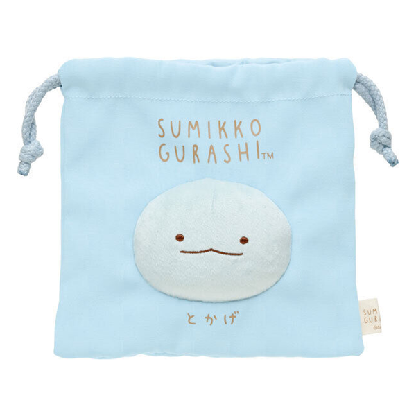 Sumikko Gurashi Tokage 3D Fluffy Face Drawstring Bag