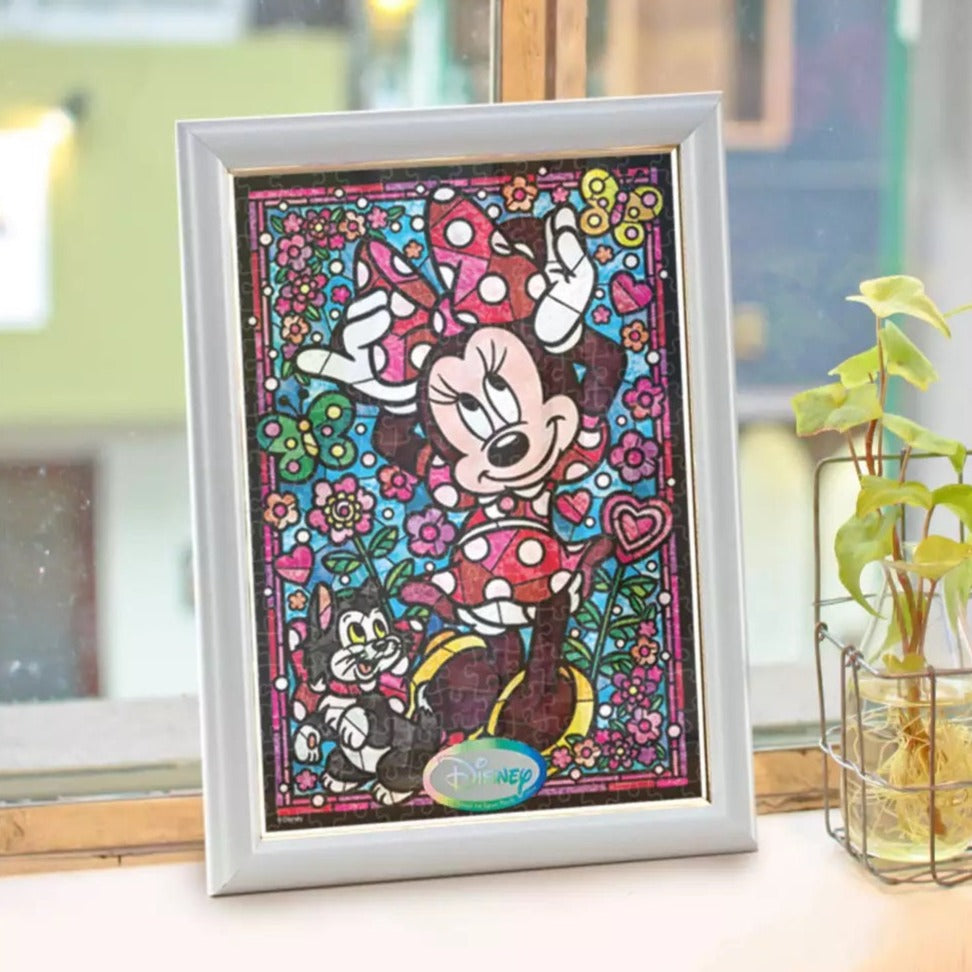 Tenyo Disney Minnie Mouse Stained Glass Jigsaw Puzzle 266pcs