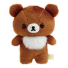 Twinkle Glory 15cm Chairoikoguma plush toy with soft brown fur, fluffy white chest patch, and embroidered face details.