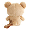 Twinkle Glory San-X Chairoikoguma 10th anniversary plush toy, back view showing soft tan polyester fabric and tag