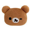 Twinkle Glory San-X Chairoikoguma plush badge featuring a brown bear with a wink and lick expression