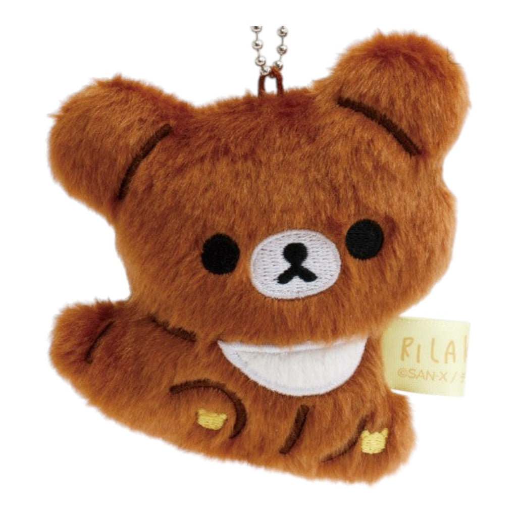 Twinkle Glory San-X Chairoikoguma brown plush keychain from the Rilakkuma Stay with Me collection