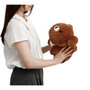 Twinkle Glory San-X Chairoikoguma brown polyester plush toy being held by a person