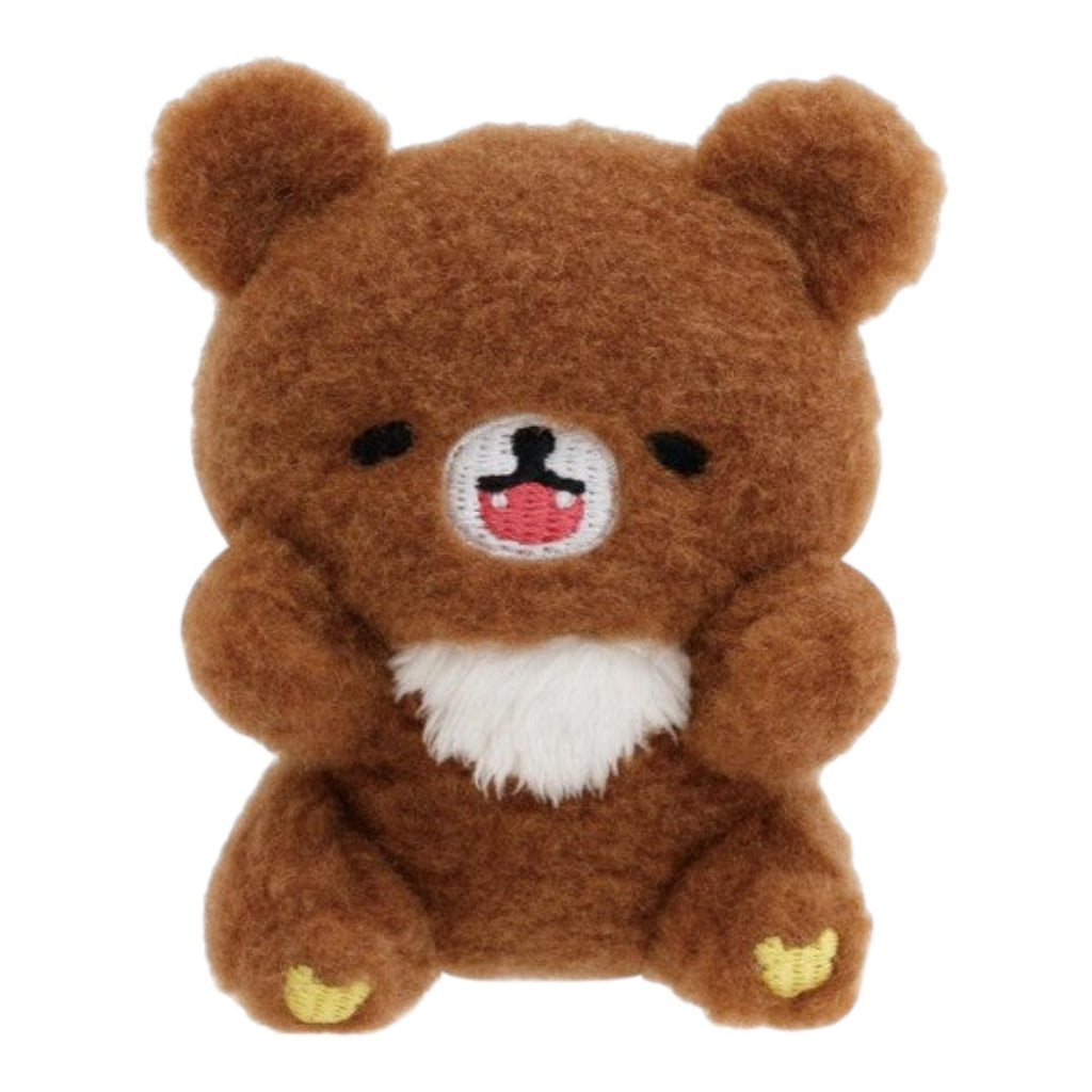 Twinkle Glory San-X Rilakkuma Chairoikoguma brown plush toy with embroidered features from Kumakyun Days collection