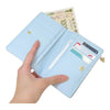 Twinkle Glory light blue Sanrio Cinnamoroll compact bi-fold wallet with card slots and cash compartment