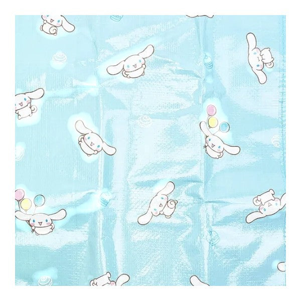 Twinkle Glory light blue polyester reusable bag featuring a repeating pattern of Cinnamoroll with balloons