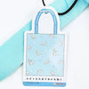 Twinkle Glory Cinnamoroll reusable polyester bag with light blue pattern and character tag