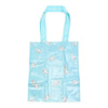 Twinkle Glory light blue polyester reusable bag featuring a repeating Cinnamoroll character print and logo straps.