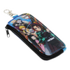Twinkle Glory Demon Slayer key case with retractable reel, featuring character graphics on PVC and polyester fabric.