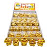 Twinkle Glory Ryukodo gold muscle lucky cat porcelain figurines in a display box for good fortune and prosperity.