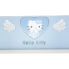 Twinkle Glory light blue PU leather Hello Kitty eyeglasses case with embroidered heart and wing details