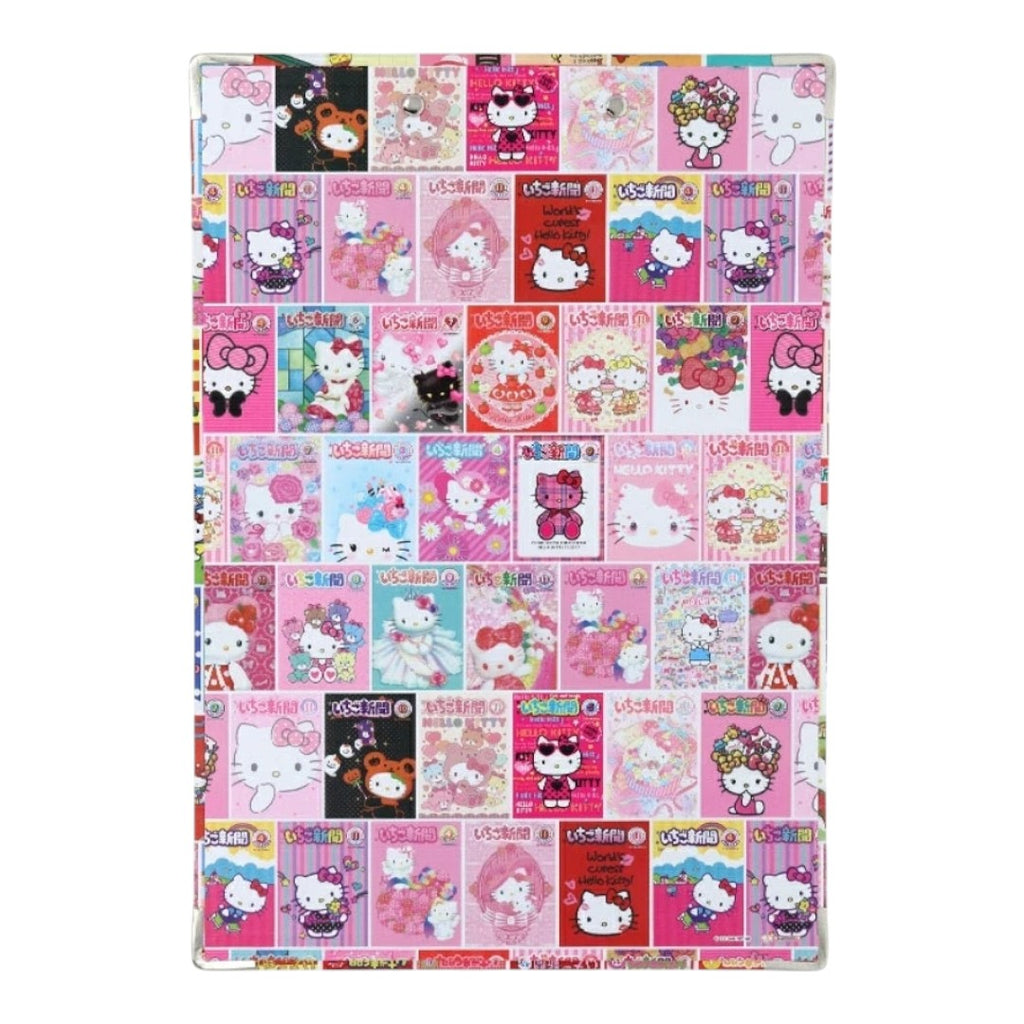 Twinkle Glory Hello Kitty clipboard featuring a vibrant collage of various Hello Kitty character illustrations