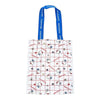 Twinkle Glory Hello Kitty water resistant polyester eco bag with blue straps and red grid pattern