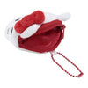 Twinkle Glory Hello Kitty plush mini coin case with red bow and zipper closure on a white background
