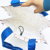 Twinkle Glory Hello Kitty water resistant polyester eco bag with blue handles and interior view