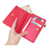 Twinkle Glory Hello Kitty red compact zipper wallet open with card slots and cash compartment