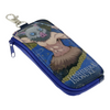 Twinkle Glory Demon Slayer Inosuke PVC and polyester key case with a blue zip closure and retractable reel clip.