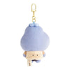 Twinkle Glory San-X Inspector Nasunbo plush keychain back view showing soft purple polyester and gold metal clip