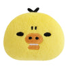 Twinkle Glory San-X Kiiroitori plush badge featuring a yellow bird with a grumpy face expression