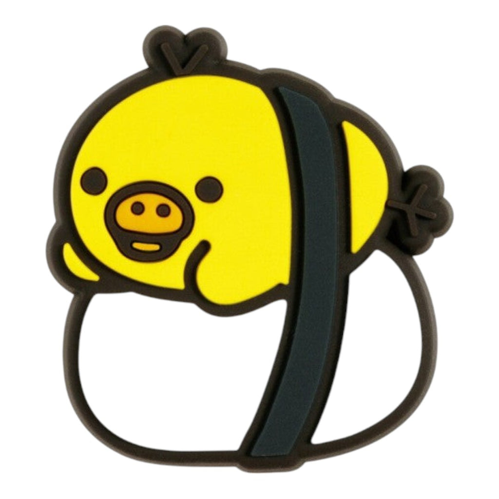 Twinkle Glory San-X Kiiroitori rubber magnet featuring the yellow bird character dressed as a piece of sushi