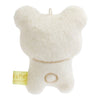 Twinkle Glory San-X Korilakkuma plush keychain back view showing soft cream polyester fabric and yellow brand tag