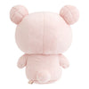 Twinkle Glory San-X Korilakkuma cherry blossom plush pouch in soft pink polyester, back view