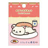 Twinkle Glory San-X Korilakkuma rubber magnet featuring the white bear character as sushi on a pink background
