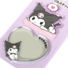 Twinkle Glory Sanrio Kuromi heart-shaped acrylic sticker and mirror set with cute character designs