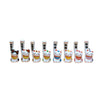 Twinkle Glory set of 8 miniature porcelain Maneki-neko lucky cat figurines in assorted colours with hand-painted detail
