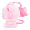 Twinkle Glory Sanrio My Melody pink flocked 3D mascot keychain with a secure metal ring attachment