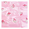 Twinkle Glory pink polyester reusable bag featuring a repeating My Melody character pattern with musical notes