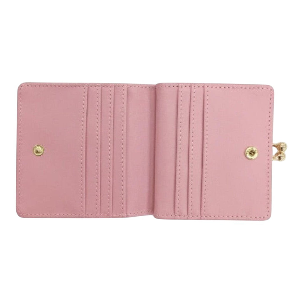 Twinkle Glory Sanrio My Melody pink bifold wallet interior with card slots and gold clasp closure