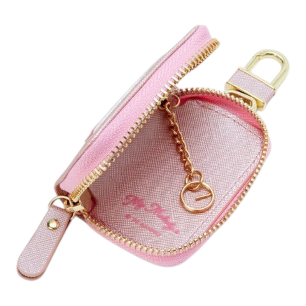 Twinkle Glory Sanrio My Melody pink PU leather zippered key case with internal key ring and external buckle