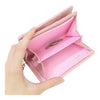 Twinkle Glory My Melody pink zipper wallet open to show interior compartments for coins and small accessories