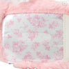 Twinkle Glory My Melody plush pass case featuring a pink strawberry floral print window and soft fuzzy texture